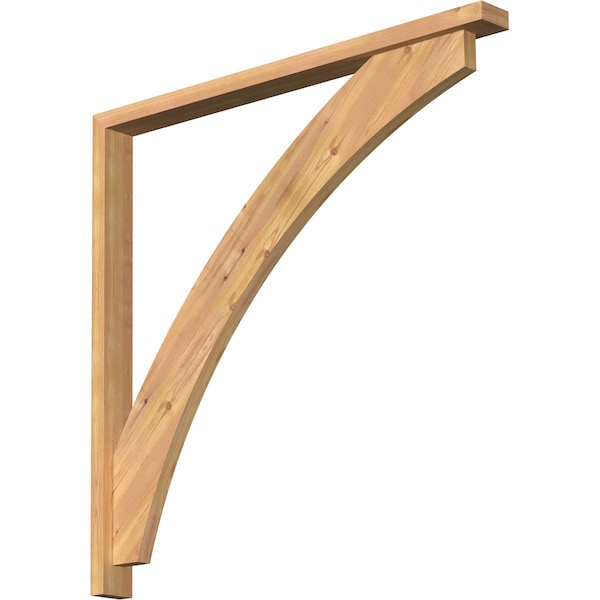 Ekena Millwork Thorton Block Smooth Bracket w/ Offset Brace, Western Red Cedar, 3 1/2"W x 42"D x 42"H BKT0402X42X42THR05SWR - main
